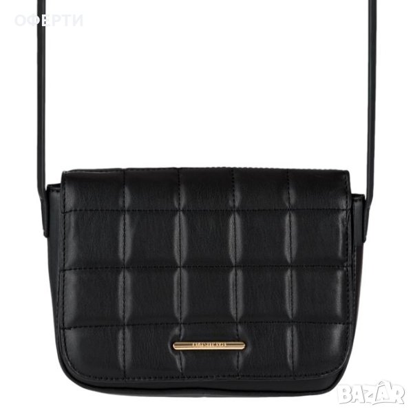  Дамска чанта през рамо черна квадратна 21x8x16см, снимка 1