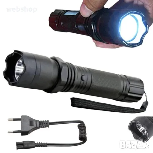 Електро шок за самозащита тип акумулаторен фенер , снимка 1