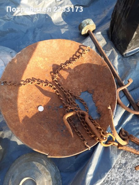 Стар кантар 10 кила с бронзов тупуз, снимка 1