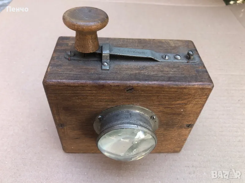 стара военна, морзова лампа /морзов манипулатор/ "G. SCHEER, KIEL" - WWI-WWII - GERMANY, снимка 1