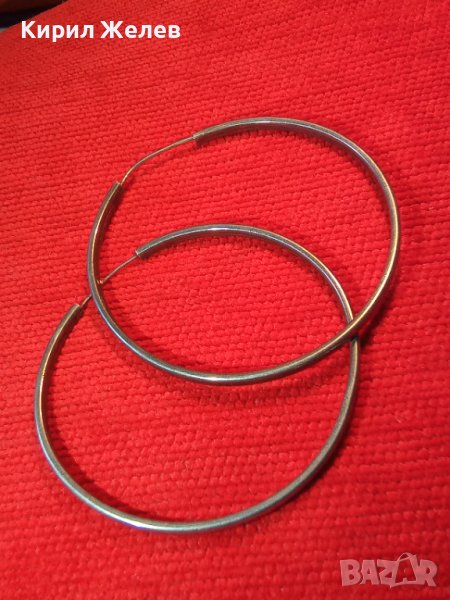 ЕФЕКТНИ СРЕБЪРНИ ВИНТИДЖ АРТ ГОЛЕМИ ОБЕЦИ СРЕБРО 925 РЪЧНА МАЙСТОРСКА РАБОТА 40020, снимка 1