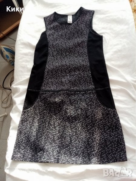 Зимна рокля в черно и бяло, снимка 1