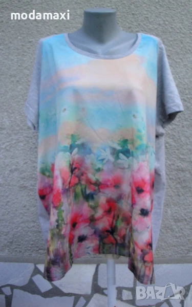 4XL  Туника  Ms Mode с макове  , снимка 1