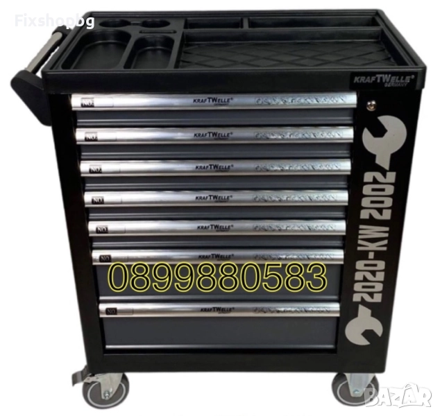 Шкаф-количка с инструменти с 7 рафта Kraftwelle, снимка 1