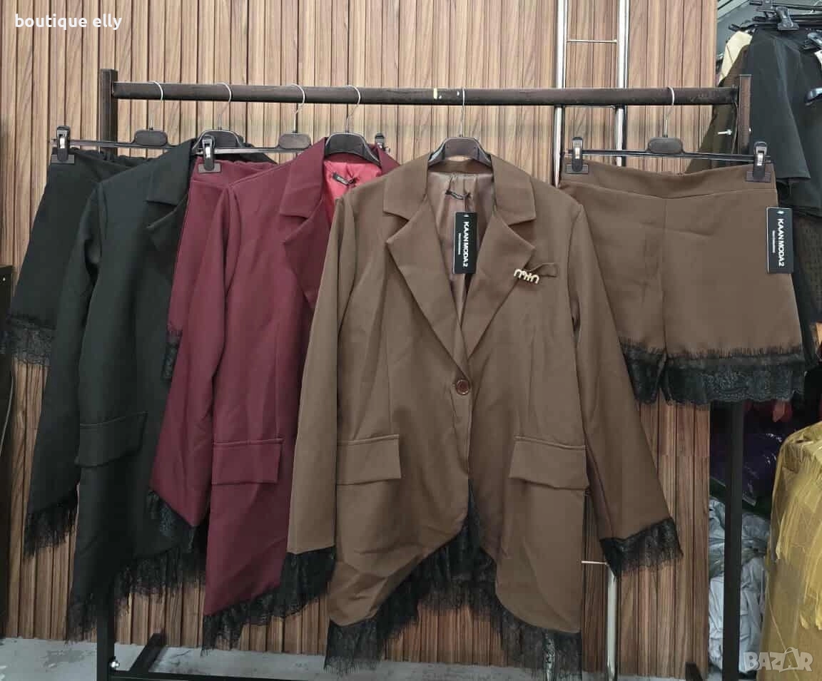 дамски комплект в черно и кафяво, снимка 1