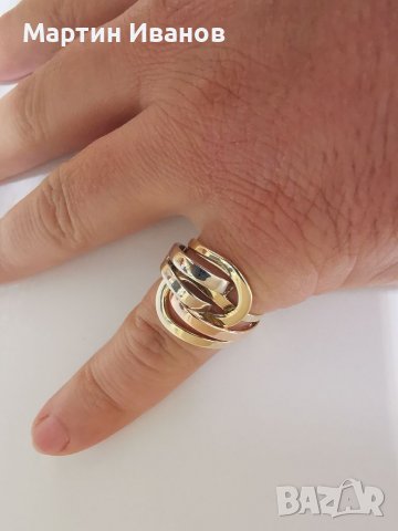 Златен пръстен три цвята злато , снимка 8 - Пръстени - 36987193