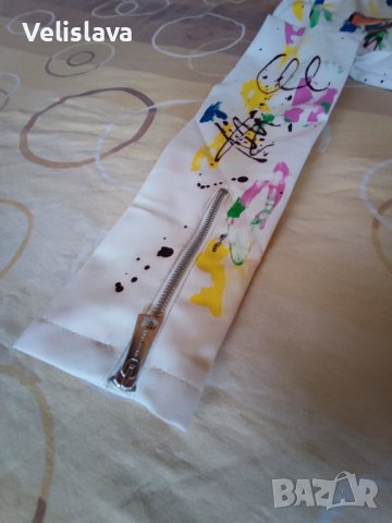 Еко кожа яке с ръчно рисувани елементи, снимка 6 - Якета - 39883971