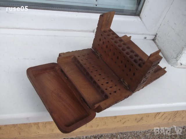 Кутия за цигари сгъваема от три части дървена резбована, снимка 7 - Други ценни предмети - 35573001