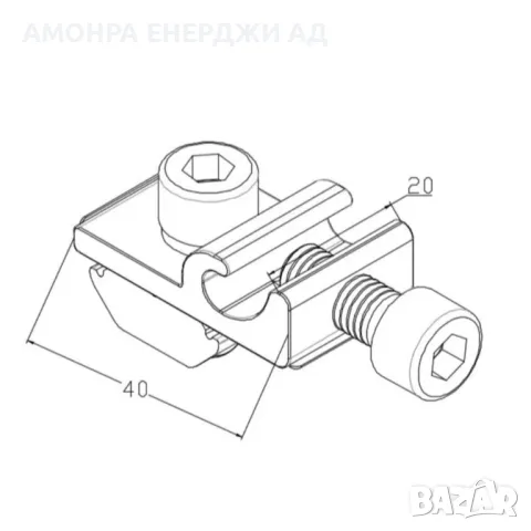 Пакет от 50 броя заземителни клеми L20*42*14 за соларни инсталации, снимка 3 - Друга електроника - 49025185