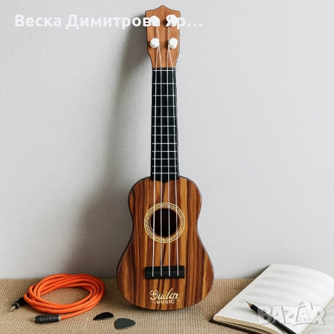 Детска механична китара – Реалистичен дизайн за музикални игри, снимка 4 - Образователни игри - 51760970