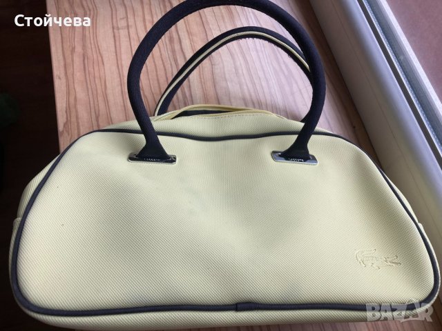 Lacoste оригинална дамска жълта чанта от PVC, снимка 10 - Чанти - 18393840