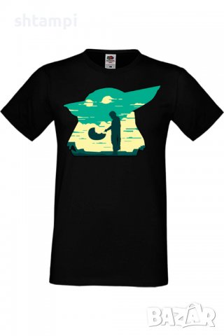Мъжка тениска Star Wars mandalorian baby yoda 1,Междузвездни войни,Филм,Изненада,Подарък,Повод,, снимка 2 - Тениски - 37718105