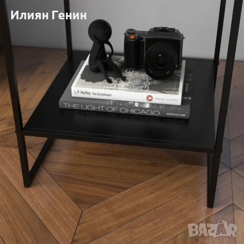 HOMCOM Индустриална странична масичка, масичка за кафе, снимка 6 - Маси - 51886337