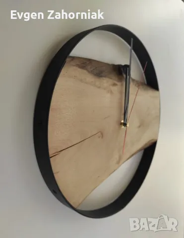 Часовник от дърво и метал , снимка 2 - Други стоки за дома - 48396672