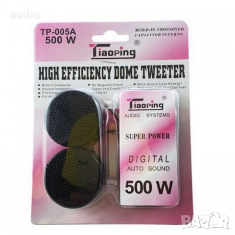 Мини авто/мото високоговорител Tiaoping TP-005A черен 2бр., снимка 1