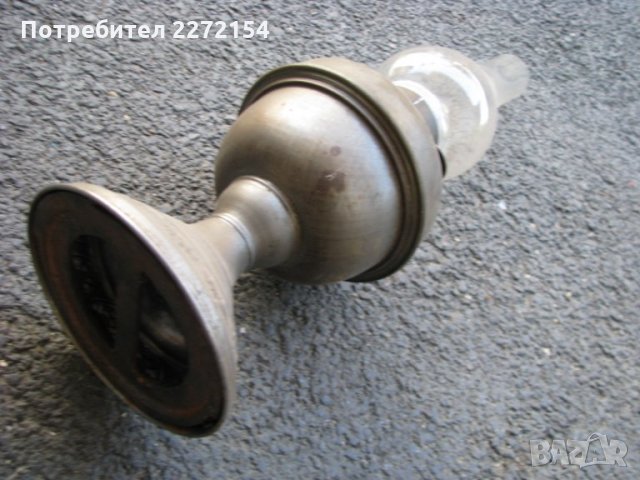 Стара газена лампа, снимка 2 - Антикварни и старинни предмети - 28610433