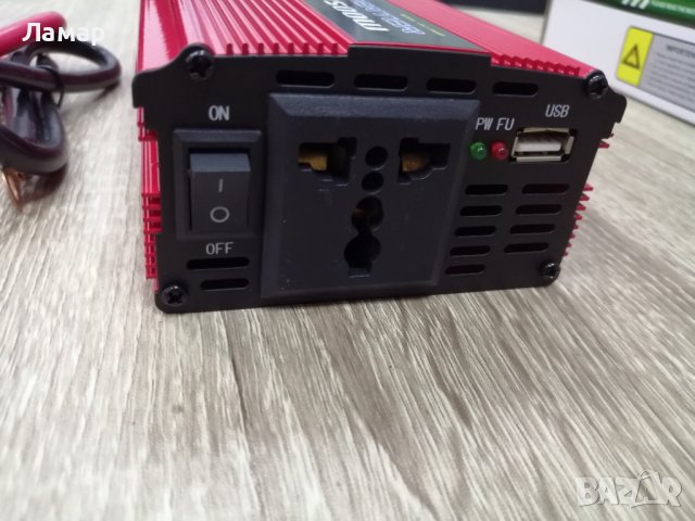 Комбиниран инвертор инвертори 12V към 220V със зарядно за акумулатори 15А. Мощности от 800W до 1800W, снимка 11 - Друга електроника - 39827526