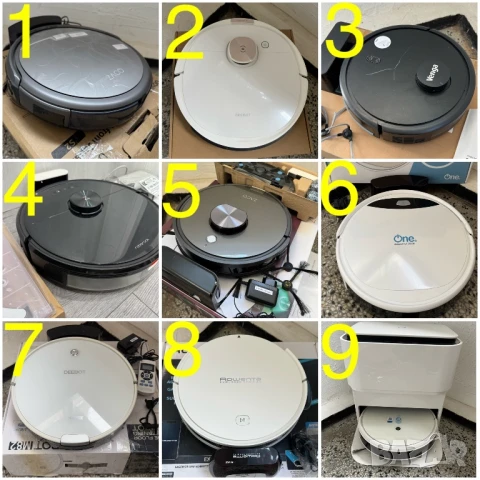 Робот/Роботи Прахосмукачка - ROBOROCK, Ecovacs Deebot, ZACO, ROWENTA- Мокро + Сухо Почистване, WiFi