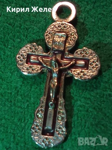 JERUSALEM СТАР ЙЕРУСАЛИМСКИ КРЪСТ РАЗПЯТИЕ ПОСРЕБРЕНА БЛАГОРОДНА ЕМАЙЛИРАНА СТОМАНА ЙЕРУСАЛИМ 18153, снимка 15 - Антикварни и старинни предмети - 34896214