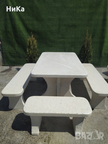Градинска маса с пейки -  градински комплект, сет " DONI", снимка 1 - Градински мебели, декорация  - 32571212
