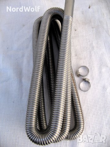 Удължена тръба 2,5 м за изгорелите газове на автомобилна дизелова печка, снимка 2 - Части - 44130814