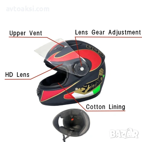 Каска за Мотор -803, снимка 4 - Аксесоари и консумативи - 53574995