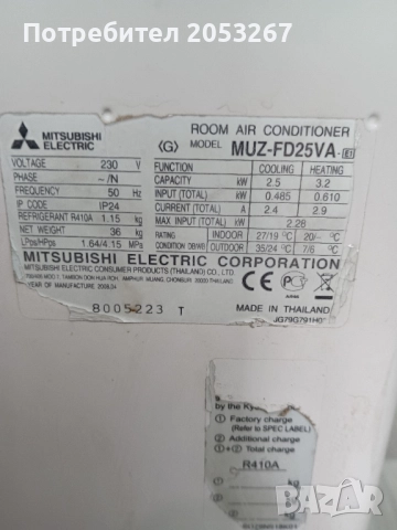 Инверторен климатик Mitsubishi MSZ-FD25 9ка., снимка 6 - Климатици - 51637936