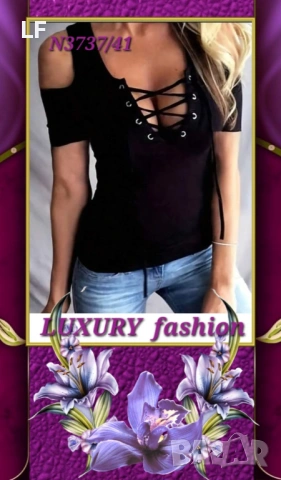 Дамски блузи с къс ръкав, снимка 3 - Корсети, бюстиета, топове - 52398724