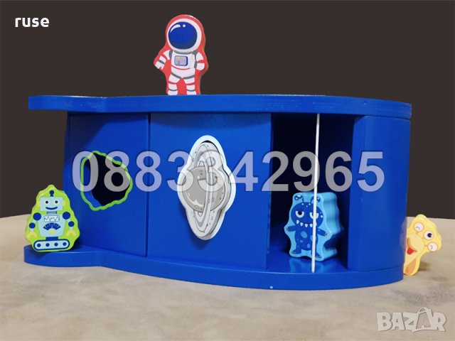 НОВИ! Дървен СОРТЕР совалка - космически кораб / ракета с 6 фигурки, снимка 9 - Образователни игри - 32150673