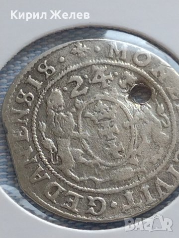 Сребърна монета Орт 1624г. Сигизмунд трети Данциг ПОЛША 24951, снимка 8 - Нумизматика и бонистика - 43015103