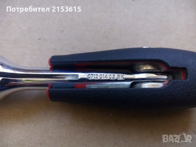 Wurth Zebra  1/4 качествена тресчотка 72 зъба с въртящата се глава, снимка 6 - Други инструменти - 43606001