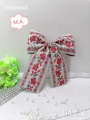 Панделка с фолклорни мотиви, снимка 5 - Аксесоари за коса - 53574130