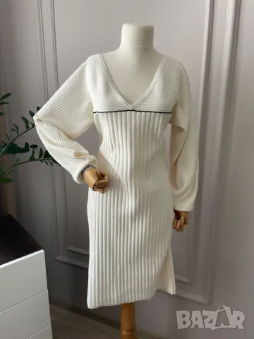 STEFANEL Плетена рокля с дълбоко деколте, XL