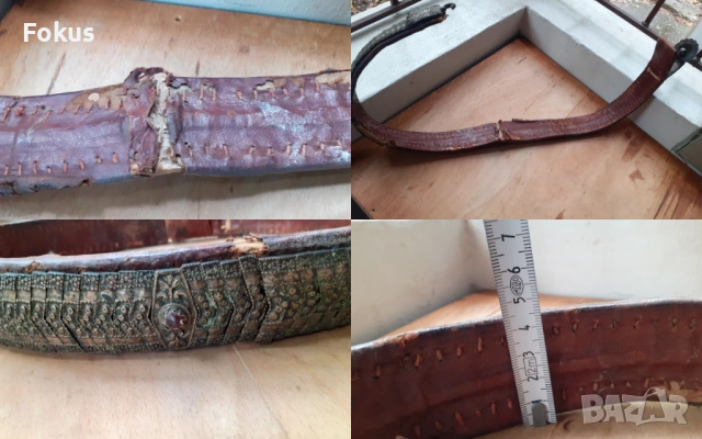 Стар автентичен възрожденски колан сребро сачан кованец, снимка 7 - Антикварни и старинни предмети - 53270001