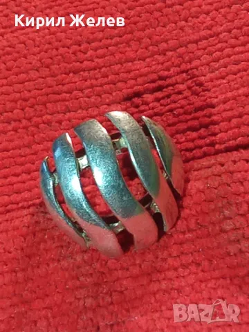 СТИЛЕН АЖУРЕН ВИНТИДЖ АРТ СРЕБЪРЕН ПРЪСТЕН СРЕБРО 925 РЪЧНА БИЖУТЕРСКА ИЗРАБОТКА 40757, снимка 11 - Пръстени - 46232527