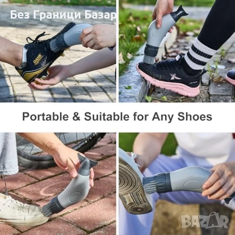 Нов Комплект за почистване на обувки четка твърди влакна стъргалка кърпа, снимка 5 - Други стоки за дома - 52776273