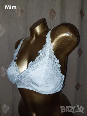 amoena 85 A/B Сутиен екрю от сатен и дантела , снимка 4 - Бельо - 48203305