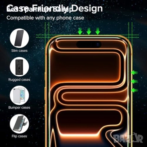 Нови 2 броя протектор за iPhone 17 Pro Max с рамка за лесно поставяне Айфон защита телефон, снимка 5 - Фолия, протектори - 51904831