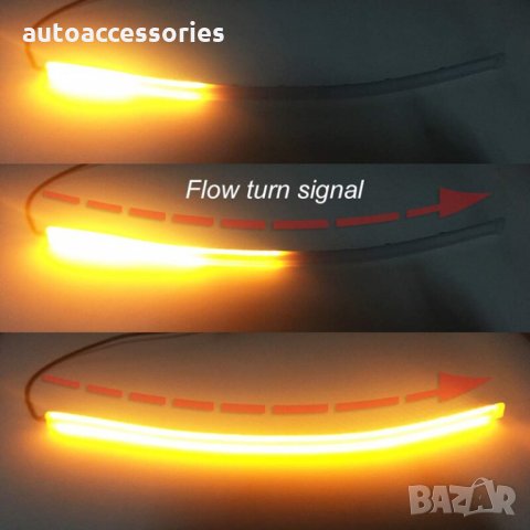 3000051155 LED Диодни Дневни светлини RXZ Amio DRL RGB Car Light многоцветни+функция бягащ мигач60см, снимка 1