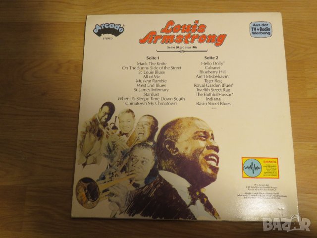 грамофонни плочи джаз, Грамофонна плоча Луис Армстронг, Louis Armstrong - 20 hits -изд.78 год !, снимка 2 - Грамофонни плочи - 28704637