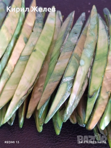 Дамска гривна Кралски седеф разтеглива преобладаващ зелен цвят уникално красива 51367, снимка 5 - Гривни - 51823177