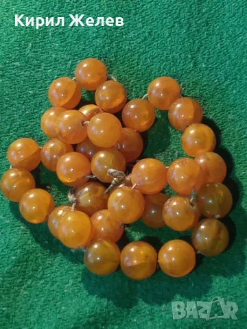 СТАРА МОЛИТВЕНА БРОЕНИЦА от ПРАХОВ / ПРЕСОВАН ТОПЕН КЕХЛИБАР 47313, снимка 12 - Антикварни и старинни предмети - 47282759