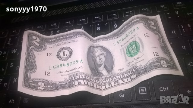 two dollars, снимка 2 - Нумизматика и бонистика - 27961940