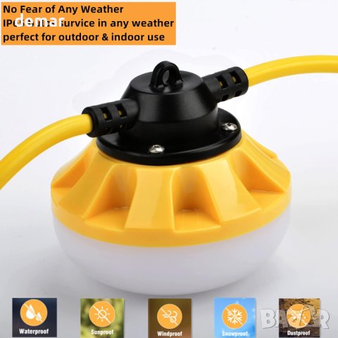 LED работна лампа 30 метра 100W, 10 вградени лампи, 5000LM, IP66, снимка 3 - Лед осветление - 43610693