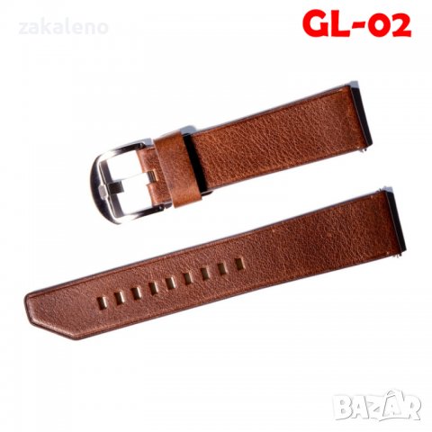 Подсилена каишка за часовник от естествена кожа 18/20/21/22/24мм, снимка 8 - Каишки за часовници - 37940754