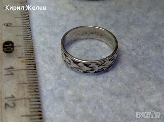 СТАР СТИЛНО РЕТРО АРТ РЪЧНО ОРНАМЕНТИРАН СРЕБЪРЕН ПРЪСТЕН Тип ХАЛКА СРЕБРО ВИСОКА ПРОБА 49725, снимка 8 - Антикварни и старинни предмети - 49682914