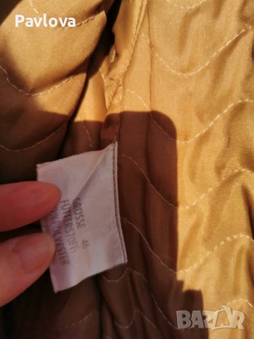 Дамско палто Baronia von Gollas размер 40 кафява алкантара ново, снимка 2 - Палта, манта - 37950169