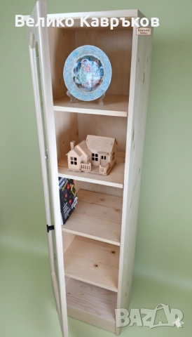 Витрина-40х40х180см,масив., снимка 2 - Секции и витрини - 51922051