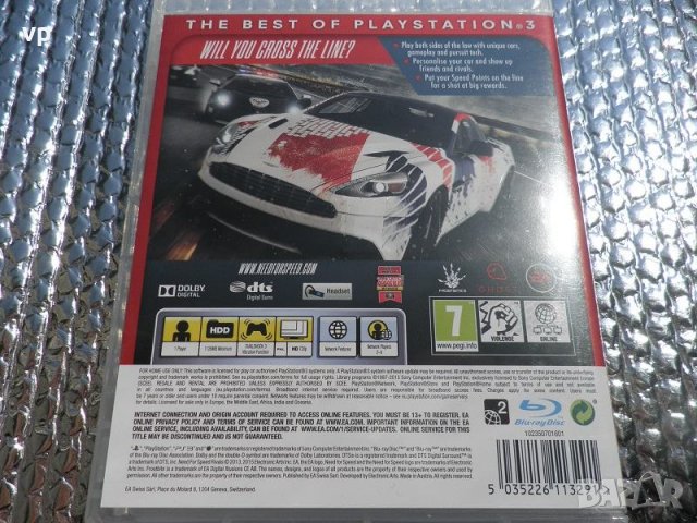 Need for Speed: Rivals Playstation 3 Оригинална Игра за Плейстейшън 3, PSN ЛИЧНА КОЛЕКЦИЯ PS3, снимка 4 - Игри за PlayStation - 40046770
