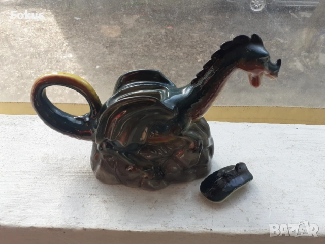 Порцеланова статуетка фигура дракон Staffordshire England, снимка 5 - Антикварни и старинни предмети - 53436226